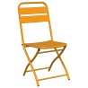 Chaises de jardin pliantes 2 pièces Jaune Moutarde 42x52x82 cm Acier thermolaqué 