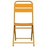 Chaises de jardin pliantes 2 pièces Jaune Moutarde 42x52x82 cm Acier thermolaqué 