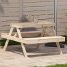 Table de pique-nique 105x134x75 cm bois massif de pin 