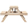 Table de pique-nique 105x134x75 cm bois massif de pin 