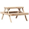 Table de pique-nique 105x134x75 cm bois massif de pin 