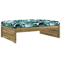 Repose-pied de jardin 120x80 cm bois de pin imprégné 