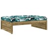 Repose-pied de jardin 120x80 cm bois de pin imprégné 