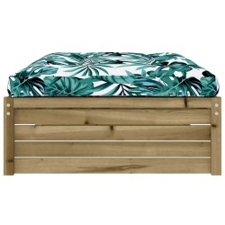 Repose-pied de jardin 120x80 cm bois de pin imprégné 