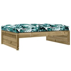 Repose-pied de jardin 120x80 cm bois de pin imprégné 