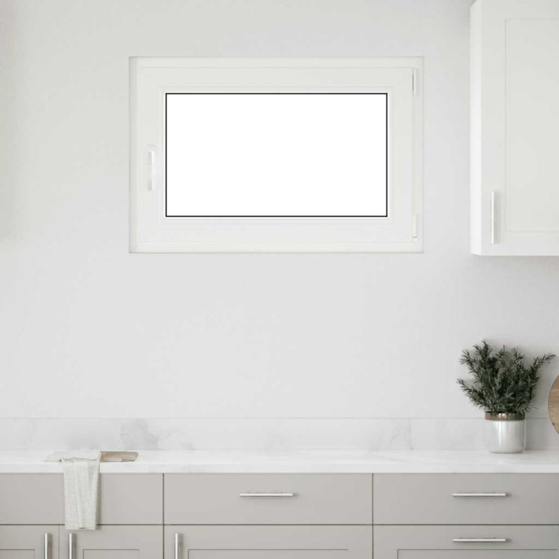 Fenêtre de sous-sol« RISOR » 90 x 50 cm oscillo-battante DIN droite blanche 