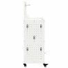 Chariot à outils avec étagère avec roue avec stockage Blanc 65 x 35 x 111 cm Métal 