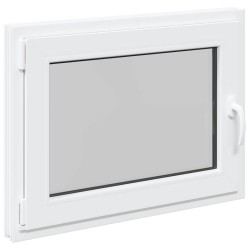 Fenêtre de sous-sol« RISOR » 80 x 50 cm oscillo-battante DIN gauche blanche 
