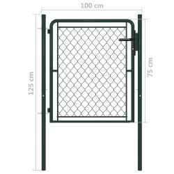 Portillon Acier 100 x 75 cm Vert 