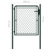 Portillon Acier 100 x 75 cm Vert 
