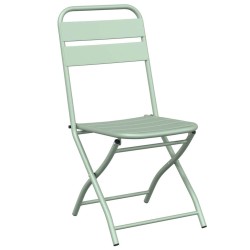 Chaises de jardin pliantes 2 pcs Vert menthe 42x52x82 cm Acier revêtue de poudre 