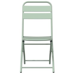 Chaises de jardin pliantes 2 pcs Vert menthe 42x52x82 cm Acier revêtue de poudre 