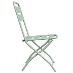 Chaises de jardin pliantes 2 pcs Vert menthe 42x52x82 cm Acier revêtue de poudre 