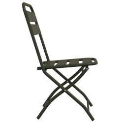 Chaises de jardin pliantes 2 pcs Vert foncé 42x52x82 cm Acier revêtu de poudre 