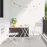 Chaises de jardin pliantes 2 pcs Blanc Acier 
