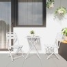 Chaises de jardin pliantes 2 pcs Blanc Acier 