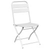Chaises de jardin pliantes 2 pcs Blanc Acier 