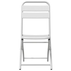 Chaises de jardin pliantes 2 pcs Blanc Acier 