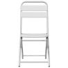 Chaises de jardin pliantes 2 pcs Blanc Acier 