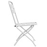 Chaises de jardin pliantes 2 pcs Blanc Acier 