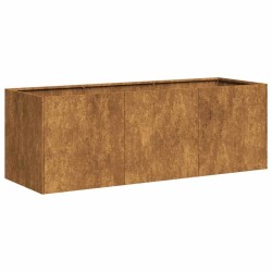 Jardinière rouillé 120x40x40 cm acier inoxydable 
