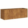 Jardinière rouillé 120x40x40 cm acier inoxydable 
