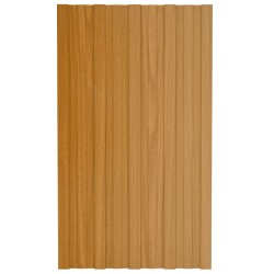 Panneaux de toiture 36 pcs acier galvanisé naturel 80x45 cm 