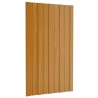 Panneaux de toiture 36 pcs acier galvanisé naturel 80x45 cm 