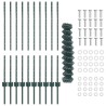 Clôture en Chaîne avec 10 Pieux U Verte 1x10 m Acier 