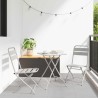 Chaises de jardin pliantes 2 pcs Beiges 42x52x82 cm Acier enduit de poudre 