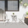 Chaises de jardin pliantes 2 pcs Beiges 42x52x82 cm Acier enduit de poudre 