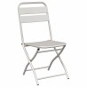 Chaises de jardin pliantes 2 pcs Beiges 42x52x82 cm Acier enduit de poudre 