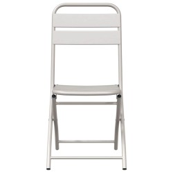 Chaises de jardin pliantes 2 pcs Beiges 42x52x82 cm Acier enduit de poudre 