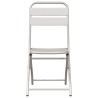 Chaises de jardin pliantes 2 pcs Beiges 42x52x82 cm Acier enduit de poudre 