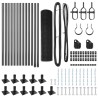 Kit de clôture Set de 2 Gris Métal 25 x 0.5 m Durable 