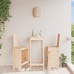 Tabourets de bar lot de 2 40x42x120 cm bois massif de pin 