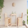 Tabourets de bar lot de 2 40x42x120 cm bois massif de pin 