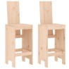Tabourets de bar lot de 2 40x42x120 cm bois massif de pin 