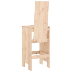 Tabourets de bar lot de 2 40x42x120 cm bois massif de pin 