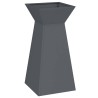Jardinières en colonne , 2 pcs avec bol anthracite, 35x35x73 cm en acier. 