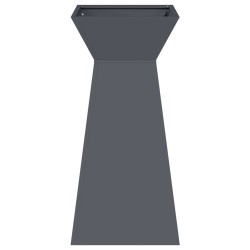 Jardinières en colonne , 2 pcs avec bol anthracite, 35x35x73 cm en acier. 