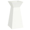 Pots de jardin en pilier 2 pcs, avec bol blanc de 35x35x73 cm en acier. 