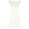 Pots de jardin en pilier 2 pcs, avec bol blanc de 35x35x73 cm en acier. 
