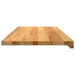 Appuis de fenêtre 2 pcs marron clair bois de chêne massif 