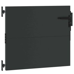 Porte de Jardin Noir 105 x 100 cm Acier peint par poudre 