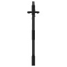 Porte de Jardin Noir 105 x 100 cm Acier peint par poudre 