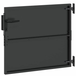 Porte de Jardin Noir 105 x 100 cm Acier peint par poudre 