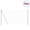 Jeu de Poteaux de Clôture Argent 10 x 1.2 m Acier galvanisé 