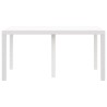 Table de Jardin Blanche 150x100x73 cm en Poly Rattan 
