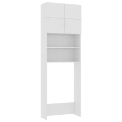 Meuble de machine à laver Blanc 64x25,5x190cm Bois d'ingénierie 